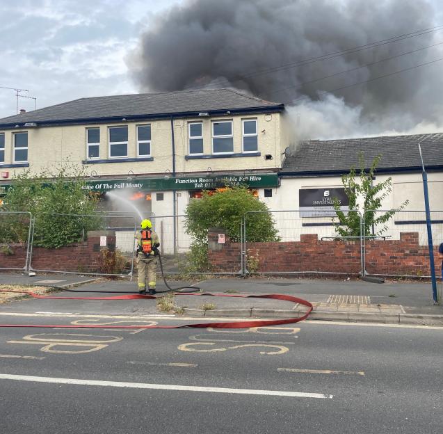 Fire at Former 'Full Monty' Filming Location Shiregreen's Empty Working Men's Club, Sheffield, South Yorkshire, UK - 09 Aug 2026