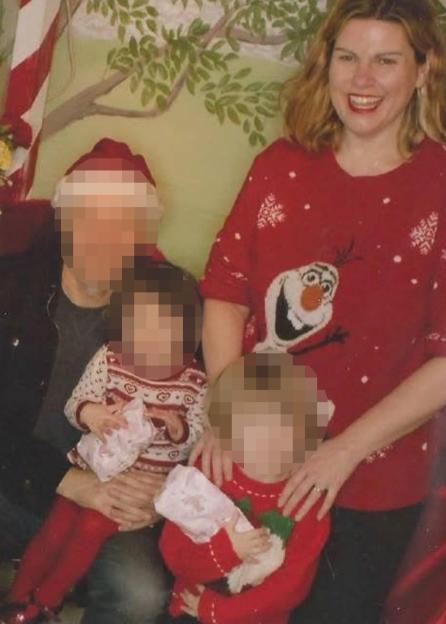 Ashley Peace with children and another person.