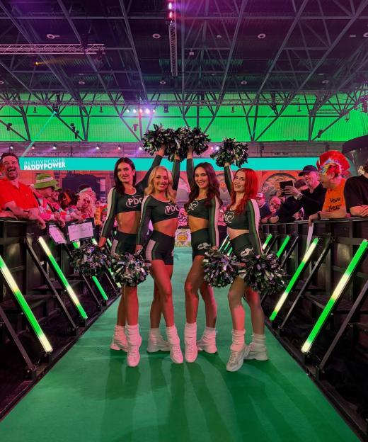 Lacey Edwards lighting up Ally Pally