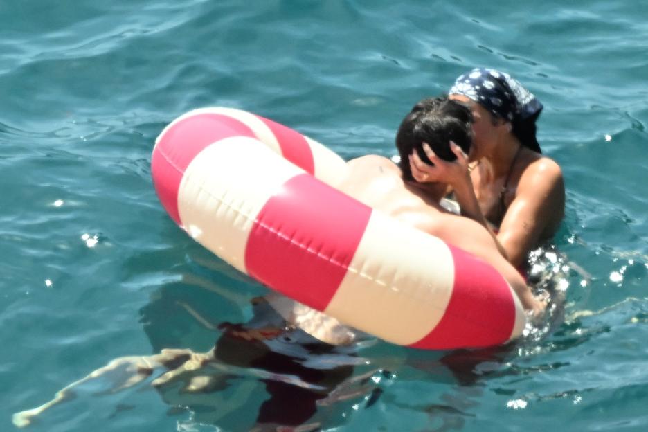 *PREMIUM-EXCLUSIVE* MUST CALL FOR PRICING BEFORE USAGE - Newlyweds Dua Lipa and Callum Turner looked every inch the loved-up couple as they soaked up the sunshine on the stunning Amalfi Coast during their romantic Italian honeymoon.
