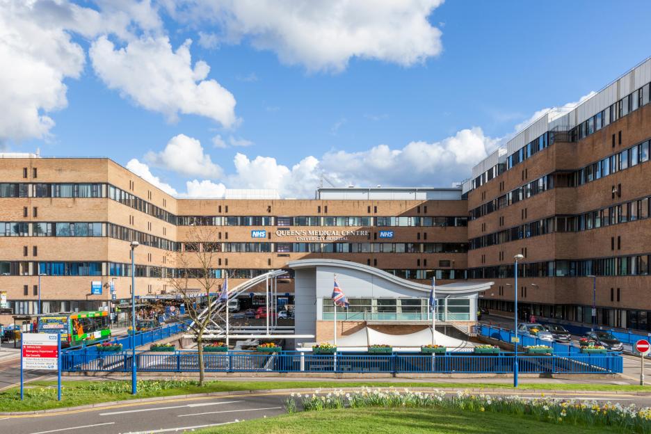 The Queen's Medical Centre university hospital in Nottingham, England.
