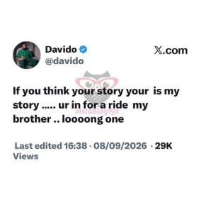 Davido Issues Strong Warning to Imitators: "Stop Trying to Be Like Me!"