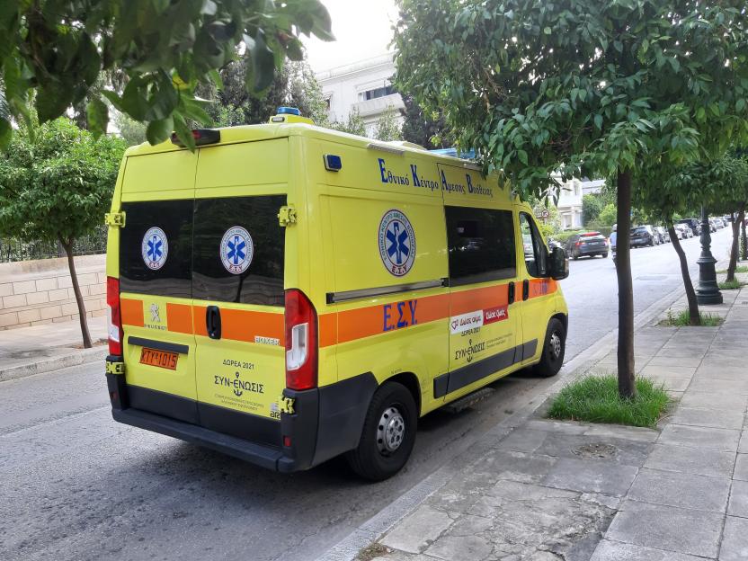 Greece Ambulance Land Vehicle In Athens Greece, Europe
