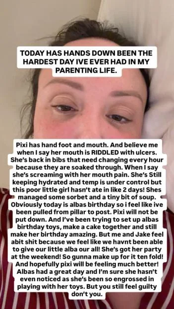 Charlotte Crosby shares worrying health update on daughter Pixi, one, as she ‘screams with pain’
