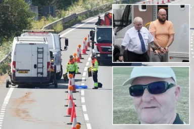 Builder who was ‘too drunk to stand’ killed motorway worker, 65, by smashing into him in coned-off area