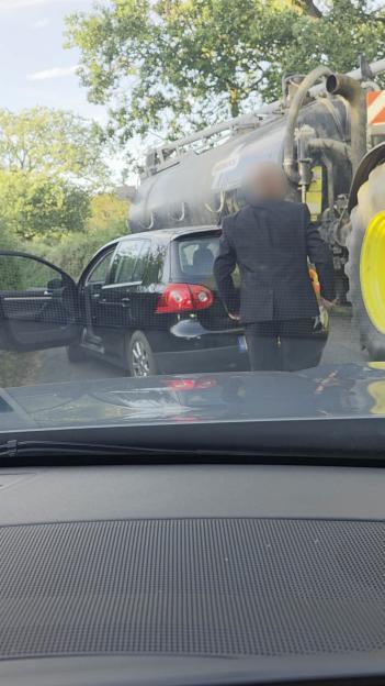 Tractor driver allegedly attacked after road-rage row on narrow country lane