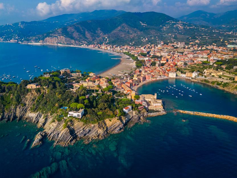 Sestri Levante from drone