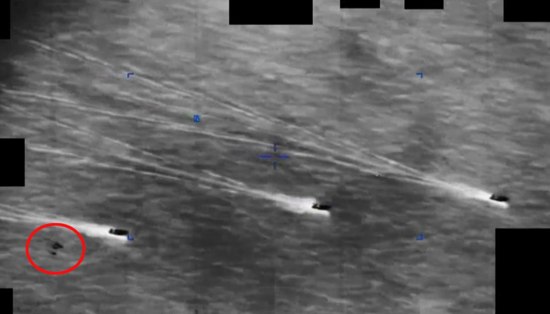 'Unsettling Footage: Four Mysterious Objects Fly in Formation Over Iranian Boats, Revealed in Latest Trump UFO Files'