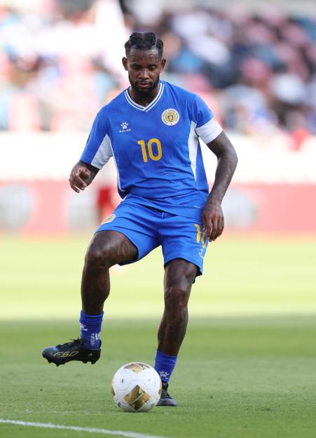 Leandro Bacuna of Curaçao during the 2025 CONCACAF Gold Cup match.