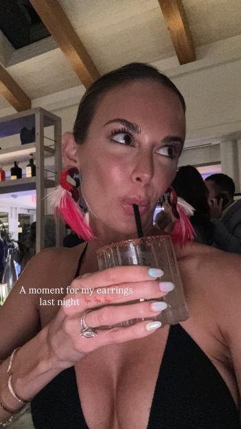 Jena Sims and Brooks Koepka in the Bahamas