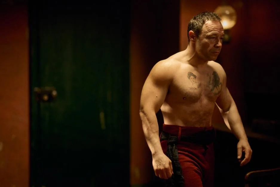 Stephen Graham shirtless with tattoos in A Thousand Blows.