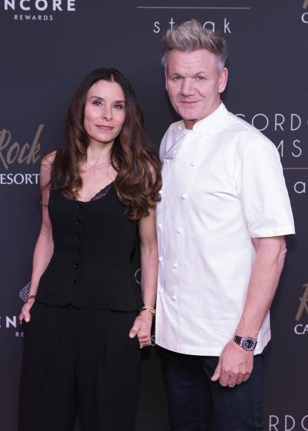Tana Ramsay and Gordon Ramsay attend the Grand Opening of Gordon Ramsay Steak.