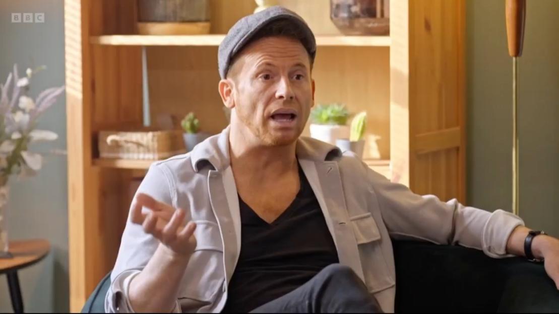 TV personality Joe Swash talking on a BBC show.