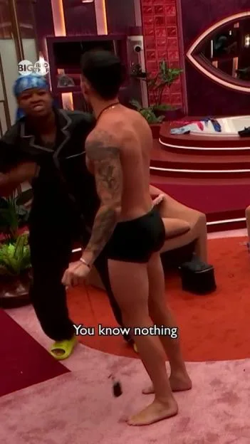 Big Brother housemates Pauline and Rochelle in an explosive row.