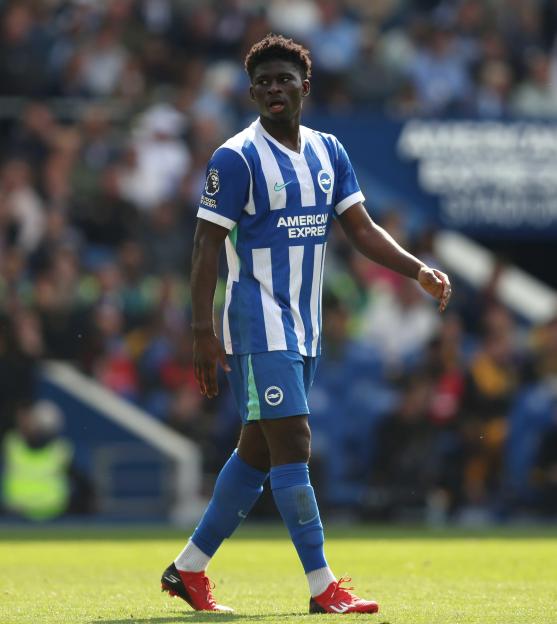 Brighton, UK. 09th May, 2026. BRIGHTON, ENGLAND, MAY 09: Carlos Baleba of Brighton & Hove Albion during the Premier League match between Brighton & Hove Albion v Wolverhampton Wanderers at the AMEX Community Stadium, Brighton, England, on May 9. (Pho