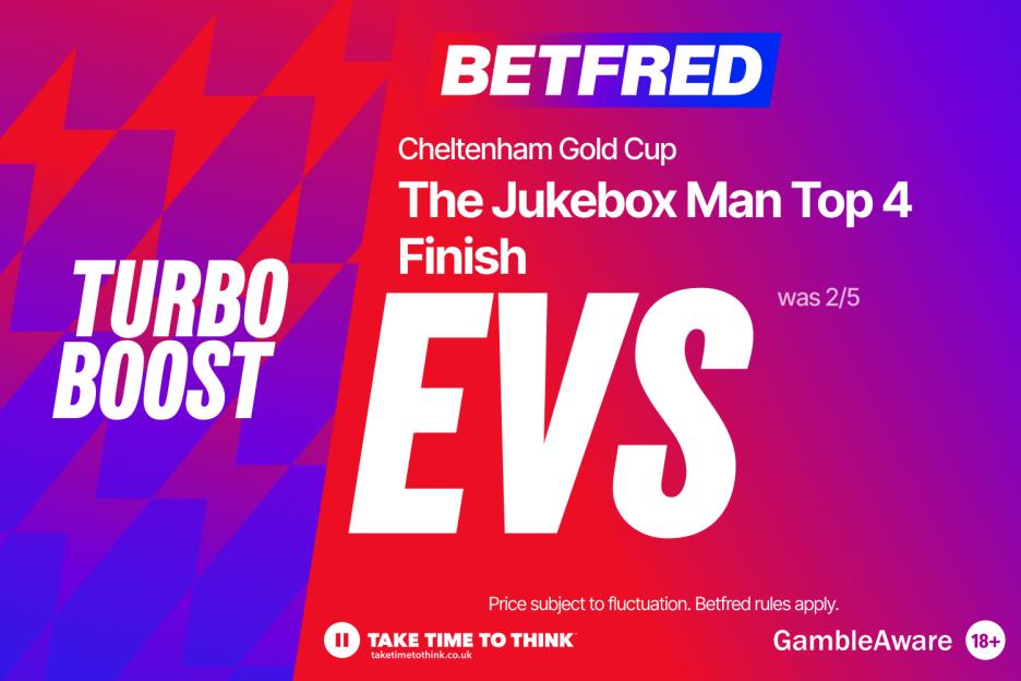 Score Big with Jukebox Man's Top Four Finish in the Cheltenham Gold Cup—Bet at Even Odds with Betfred and Grab £40 in Free Bets!