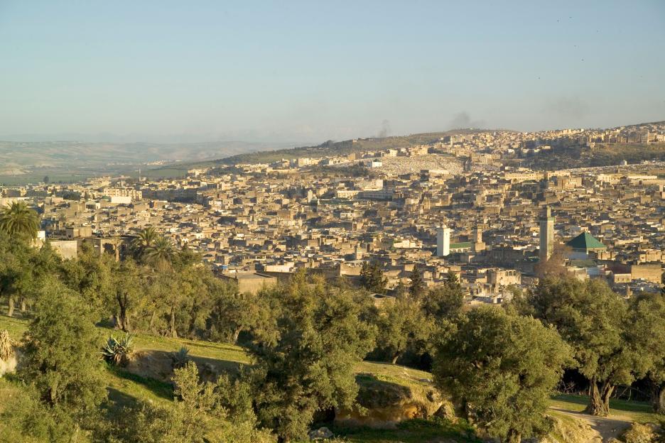 Panoramic view of Meknes, Morocco.