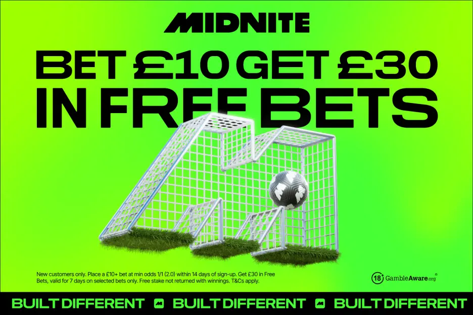 Score £30 in Free Football Bets When You Join Midnite and Place a £10 Stake!