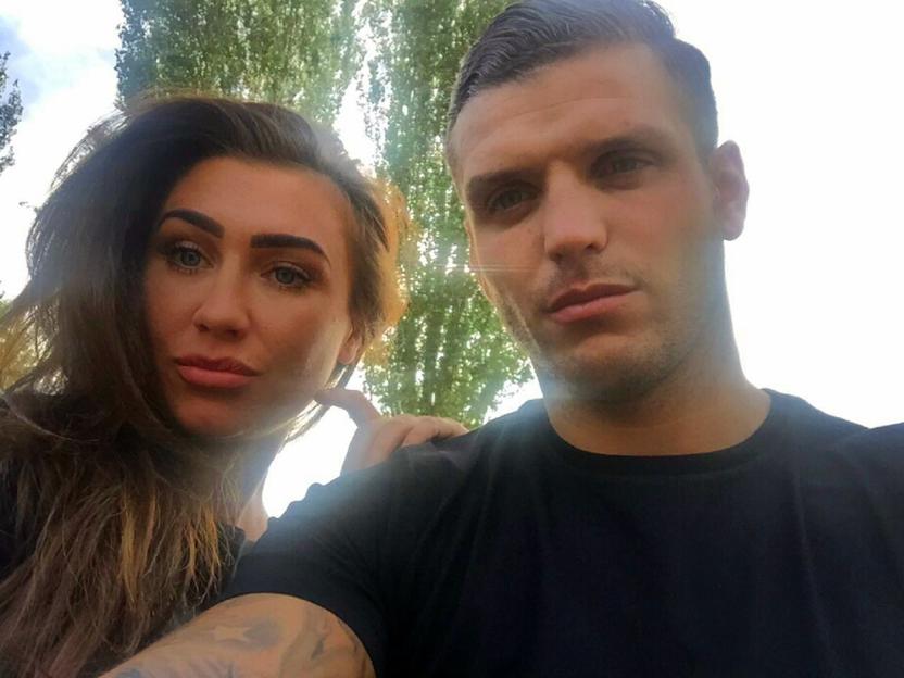 Lauren Goodger and Joey Morrison in a selfie.