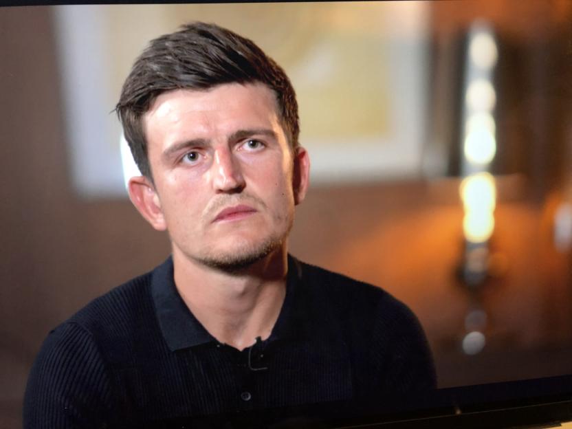 Harry Maguire during an interview on BBC.