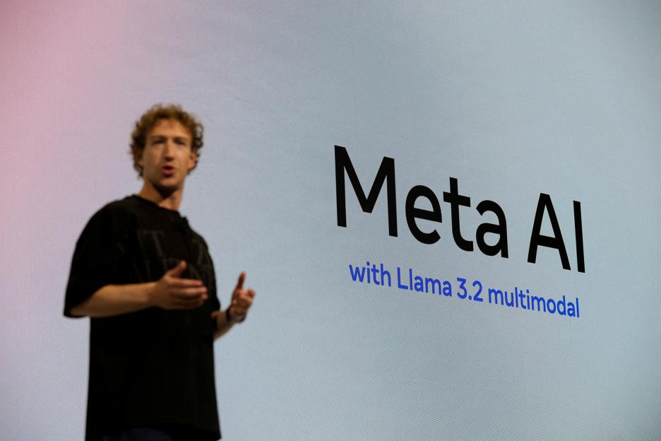 : Meta CEO Mark Zuckerberg is shown at a company event in California