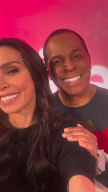 Christine Lampard and another person smiling.