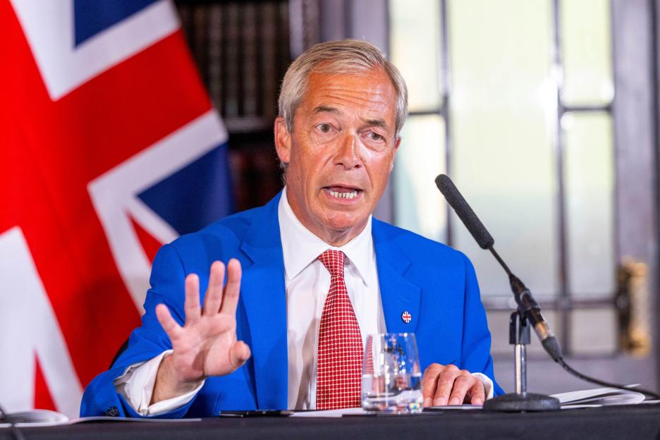 London, UK. 3rd Aug, 2026. Reform Leader, Nigel Farage, and Zia Yusuf, Reform UK's spokesperson for Home affairs, hold a Press Conference. Reform UK has announced Operation Fortress, a military operation to secure Britain's borders and stop illegal C