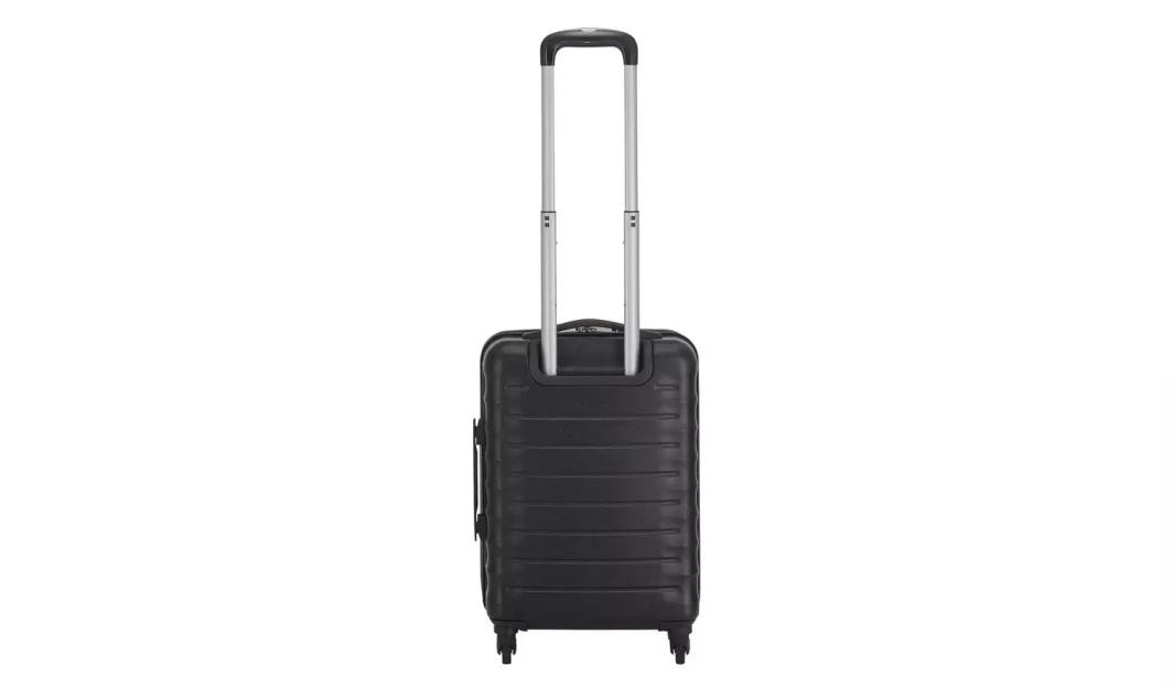 Featherstone 4-wheel hard cabin-size suitcase.