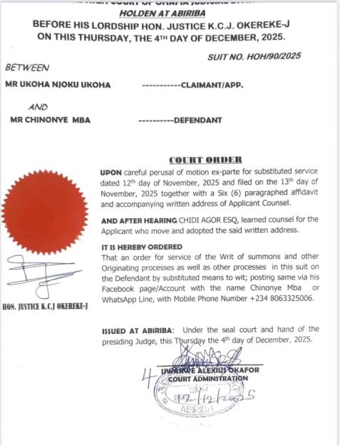 Otti's Aide Launches N500m Defamation Lawsuit Against Opposition Member