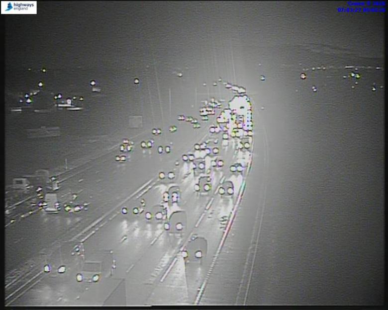 Major Motorway Gridlock: 3 Lanes Closed Due to Crash, Causing Massive Delays