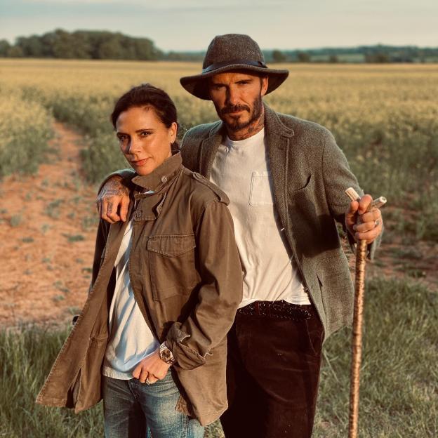 David and Victoria Beckham in the Cotswolds May 2020