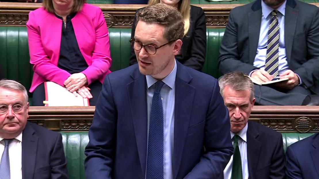 Darren Jones, Chief Secretary to the Prime Minister, making a statement in the House of Commons.