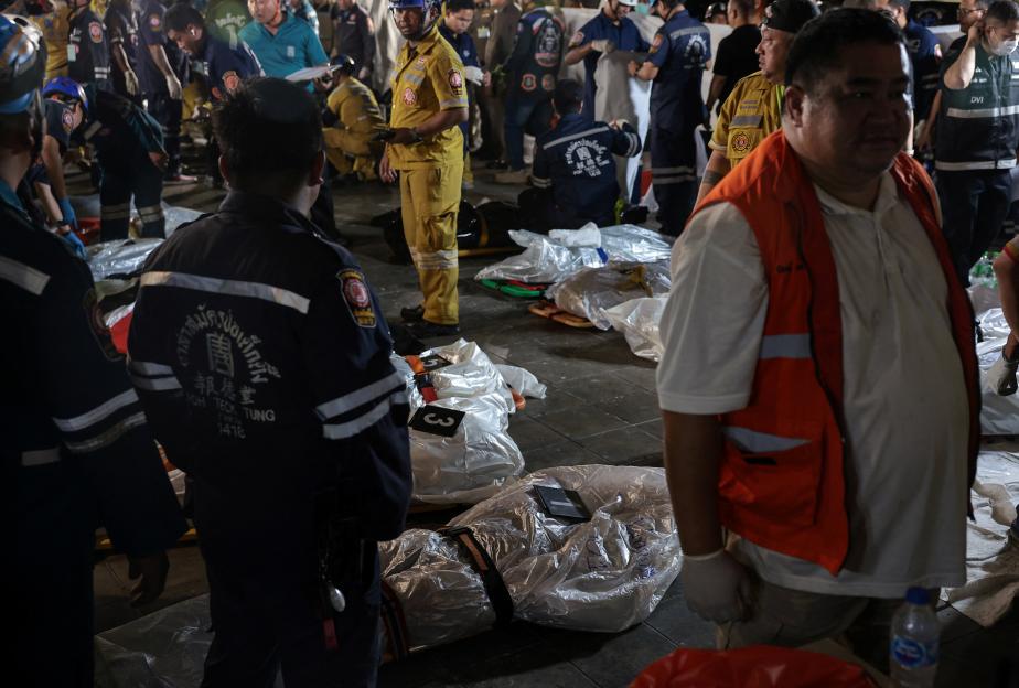 Site of a deadly fire at a pub in Bangkok