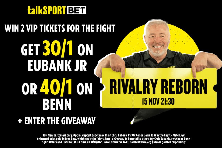 Eubank Jr vs Benn 2: Bet on Eubank at 30/1 or Benn at 40/1 for the Epic Grudge Rematch with talkSPORT BET!