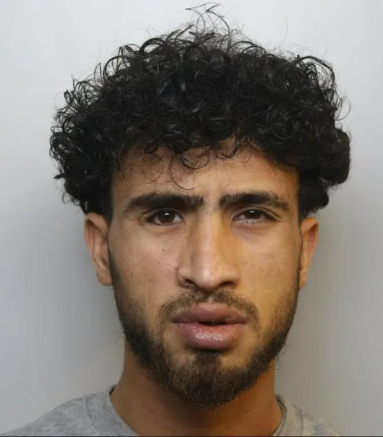 Collage of three mugshots of Awal Ahmadzai, Salman Habibkheil, and Mehrab Safi, who were found guilty of raping a teenage girl.