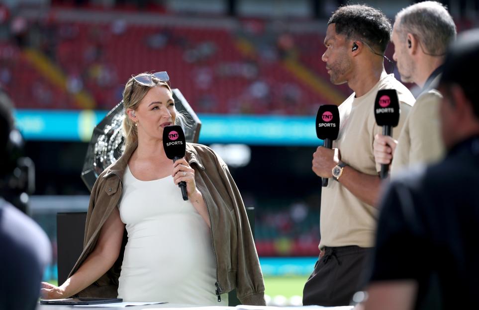 Laura Woods Shines with Baby Bump While Leading TNT Sports' Coverage of Arsenal vs. Man City in the Community Shield!