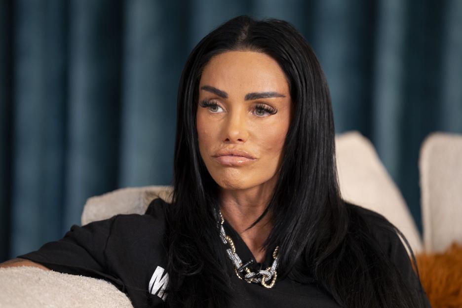 Katie Price looking away from the camera.