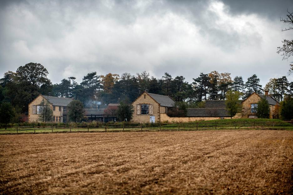 David and Victoria Beckham's Cotswolds estate near Great Tew in Oxfordshire.