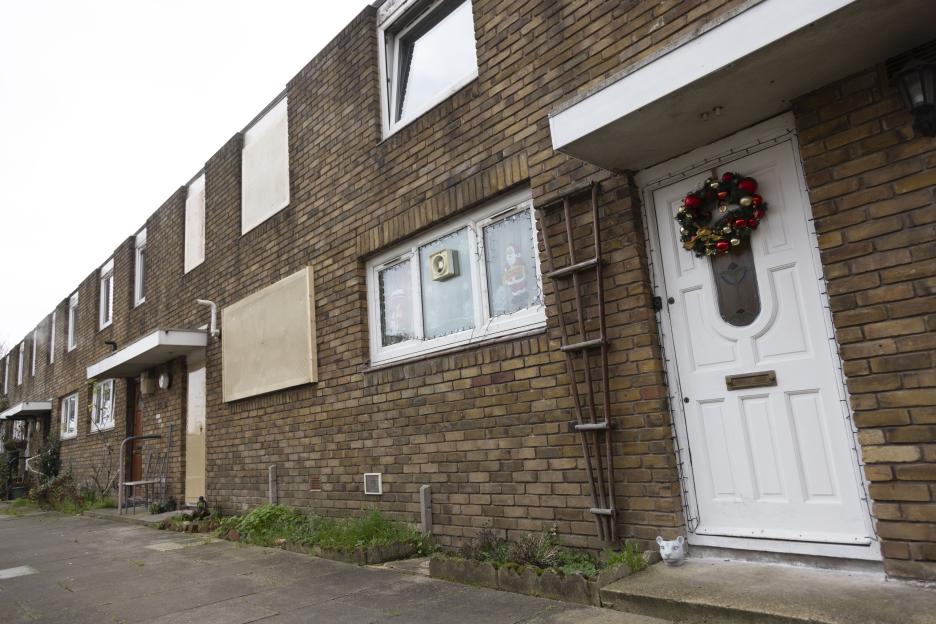 Living on a condemned council estate at Christmas.