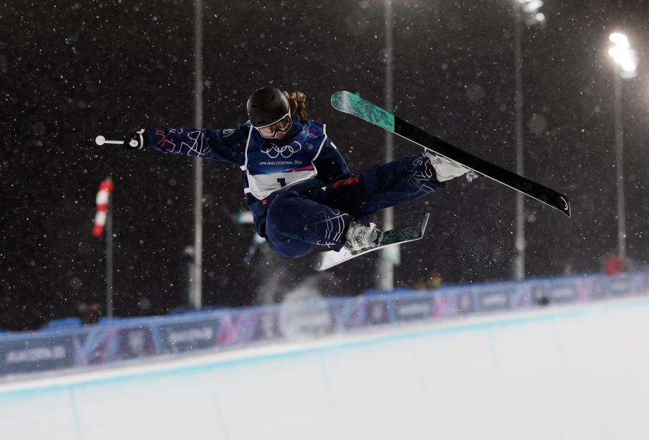 Zoe Atkin of Team Great Britain in the Women's Freeski Halfpipe at the Milano Cortina 2026 Winter Olympic games.