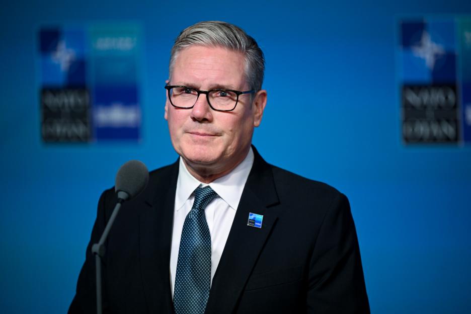 British Prime Minister Keir Starmer speaking at the 36th NATO Summit.