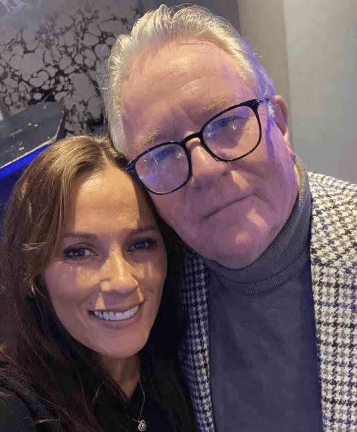 Jim Davidson and Natasha, his fiancée.