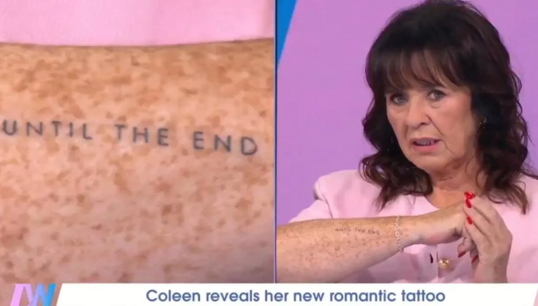 Coleen Nolan finally reveals matching tattoo with 20-years-younger toyboy live on Loose Women