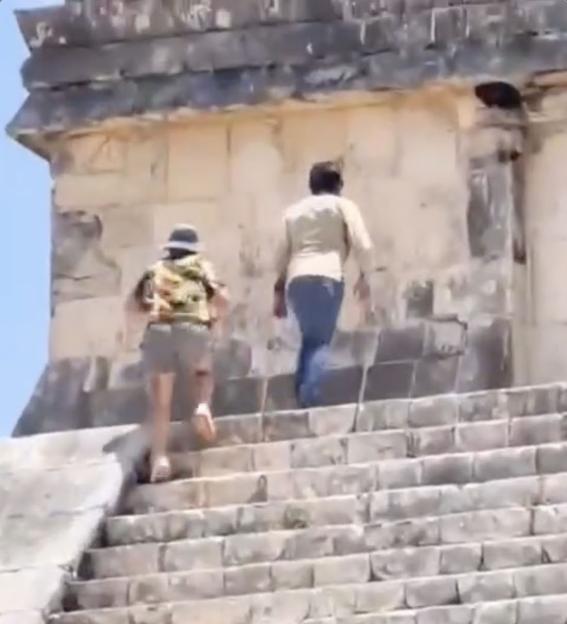 VIDEO: Tourists arrested after climbing ancient pyramid