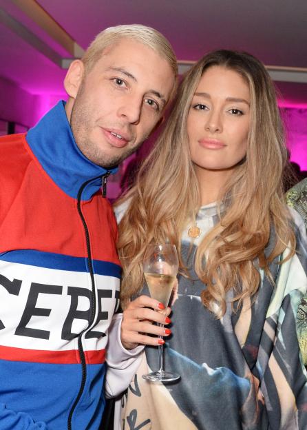 Example and Erin McNaught attending The Arts Club Frieze Party.