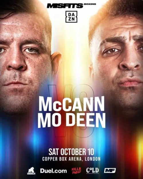 Jordan McCann vs Mo Deen EXACT fight time: When are the ring-walks for Misfits Boxing bout?