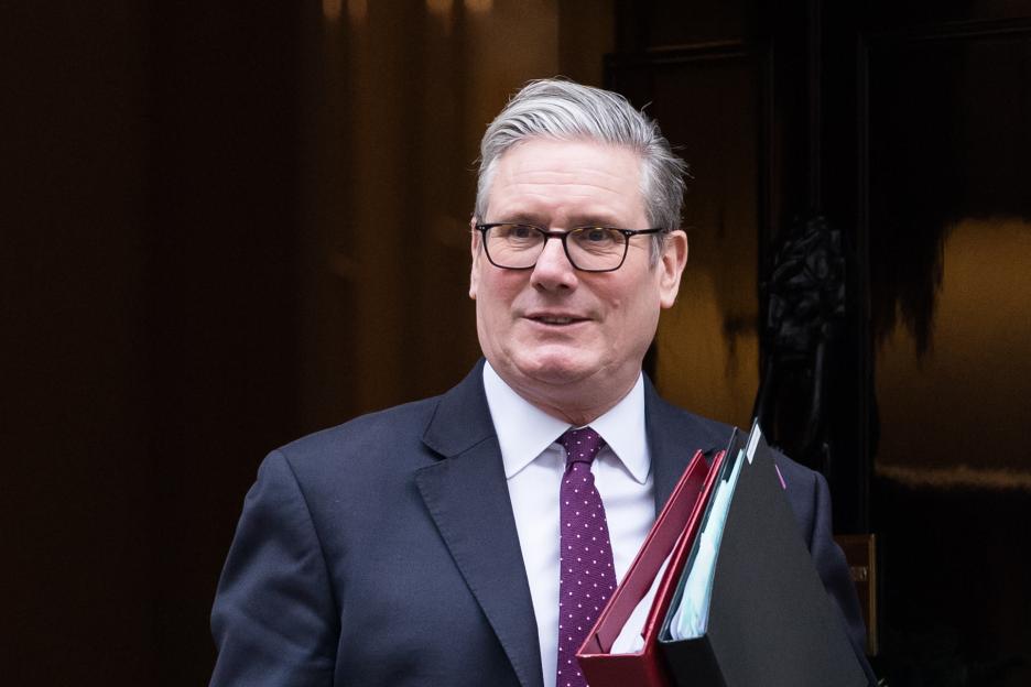 British Prime Minister Sir Keir Starmer departing 10 Downing Street.