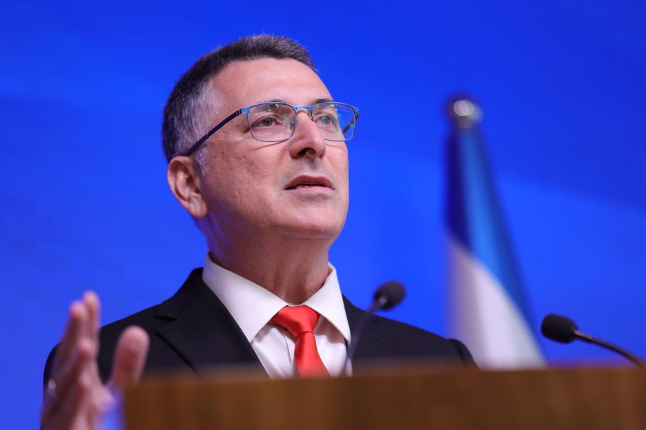 Israeli Minister of Foreign Affairs Gideon Saar speaks during a press statement.