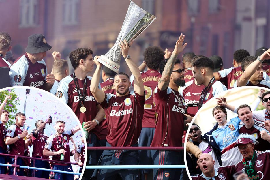 Aston Villa Trophy Parade LIVE: Throngs of Fans Gather in Birmingham to Celebrate Europa League Champions – Updates Inside!