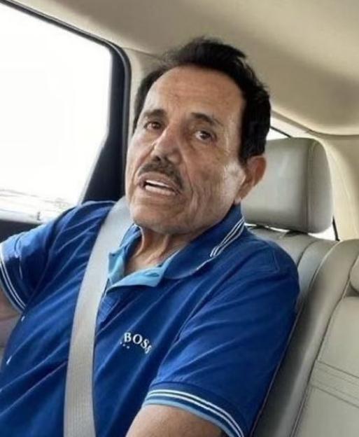 Ismael 'El Mayo' Zambada in a blue polo shirt.